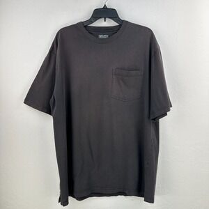 Duluth Trading Co T-shirt Mens Large Black 100% Cotton Short‎ Sleeve Longtail T